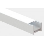 Perfil de aluminio Blanco Superficie 28,6x23,4mm. para tiras LED, barra 3 metros
