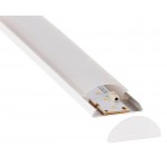 Perfil Aluminio lacado Blanco Superficie 40x5,6mm. para tiras LED, barra de 2 Metros