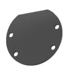 Tapa Final Negra Aluminio para perfil redondo anodizado PR3939A