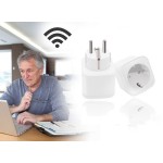 Base enchufe inteligente con monitoreo de consumo, conexión WiFi - Google Home / ALEXA
