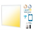 Panel LED Backlight 600X600mm 32W Marco Blanco SMART CCT Wifi, para Smartphone y control voz