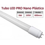 Tubo LED T8 600mm Nano PC 9W, conexión 1 lado