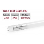 Tubo LED T8 1500mm Cristal 22W 3700Lm Blanco Frío, conexión 1 lado, Caja de 25 ud x 11,40€/ud