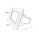 Foco Rectangular empotrar LED Samsung 38W