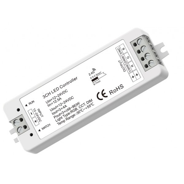 Controlador para tira LED RGB, CCT ó Monocolor 144W-288W 12V/24V