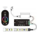 Controlador para tira LED RGB 432W 12V/24V con mando Touch Blanco