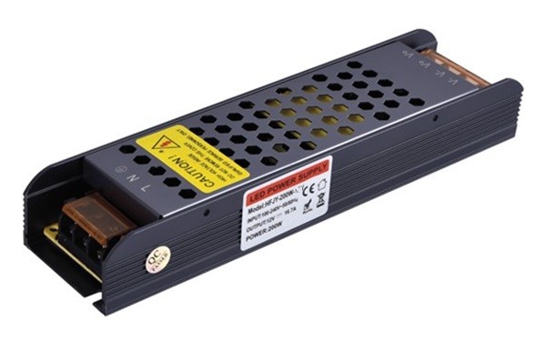Fuente alimentación LED interior 200W 24VDC Slim, Garantía 5 años