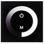 Regulador Táctil para tira LED Monocolor 12V 96W, 24V 192W Negro para empotrar en cajetín universal