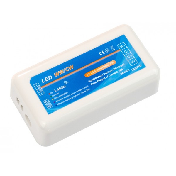 Controlador para tira LED CCT (Frío/Cálido) (3 zonas máx.) 12V-24V, 144W-288W