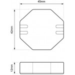 Amplificador de Regulador de pastilla para tira LED Monocolor 12V-24V dc 8A