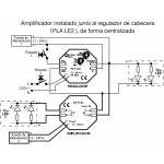 Amplificador de Regulador de pastilla para tira LED Monocolor 12V-24V dc 8A