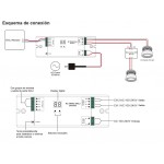 Regulador TRIAC DALI para LED 100-240V 2 canales 2 dirección 240-500W