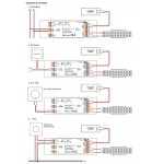 Regulador Controlador para tira LED Monocolor Pulsador, Triac, 0-10V ó DALI 20A 12-36V 240-720W