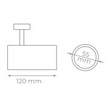 Foco Carril Bifásico LED, Lámpara GU10 Blanco ó Negro