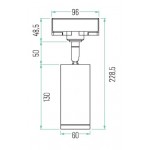 Foco Carril trifasico LED Blanco ó Negro, Lámpara GU10