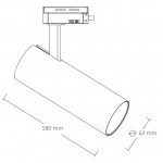 Foco Carril Monofásico LED COB 30W 25º, Caja 10 Ud x 14,50€/ud