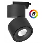 Foco Carril Trifásico LED COB CREE MD9 30W Negro CRI>90