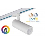 Foco Carril Trifásico LED COB MD16 20W Blanco, CCT Seleccionable CRI90