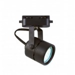 Foco Project Negro Carril monofasico LED, Lámpara GU10