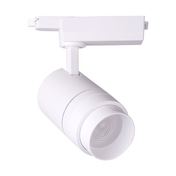 Foco Carril Monofásico Blanco LED COB 30W con ángulo Regulable (M6)