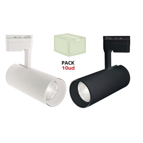 Foco Carril Monofásico LED COB 30W 25º, Caja 10 Ud x 14,50€/ud