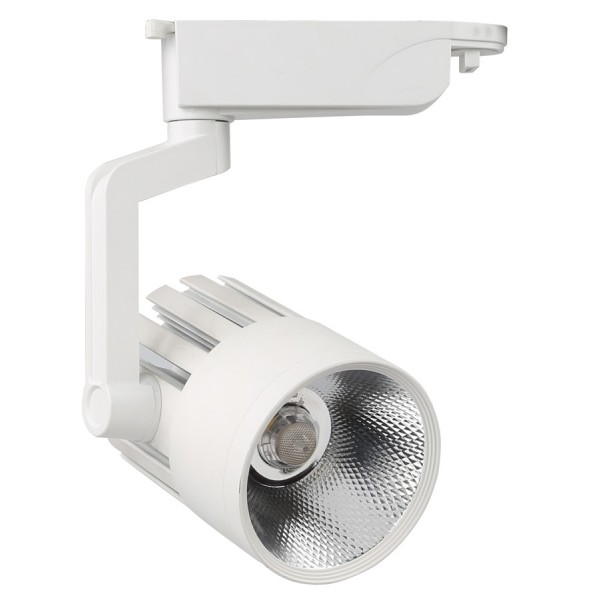 Foco Carril Monofásico LED COB 30W 35º-60º Blanco