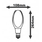 Lámpara LED Elepsoidal Alumbrado público E27 40W 5000ºK
