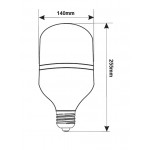 Lámpara LED AP T140 E27 50W