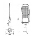 Luminaria Vial DOB LED STREET LIGHTING SMD 100W