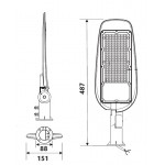 Luminaria Vial DOB LED STREET LIGHTING SMD 50W