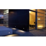 Foco LED exterior IP54 empotrar pared Marco Aluminio con Rejilla 5W 350Lm