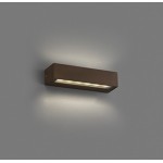 Aplique LED exterior IP65 superficie pared 13W 1000Lm Marrón Oxido