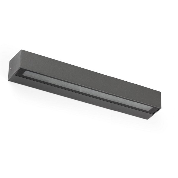 Aplique LED exterior IP65 superficie pared 28W 2350Lm Gris Oscuro