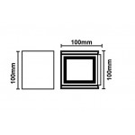 Aplique LED exterior IP65 superficie pared CUBIC 10W 1100Lm CCT Blanco