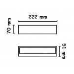 Aplique LED exterior IP65 superficie pared 13W 1000Lm Marrón Oxido