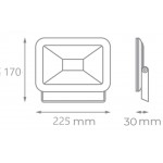 Foco Proyector LED exterior Slim IPAD Negro 50W IP65 SMD CCT Seleccionable