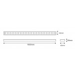 Foco LED exterior bañador pared lineal 18W 1000mm P5