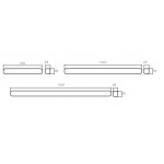 Pantalla estanca IP65 PC compacta LED de 1200mm 36W 3620Lm Emergencia