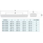 Pantalla estanca INOX para 1 tubo LED de 1500mm, conexión 1 lado